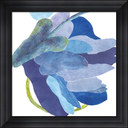 Framed Sideways Indigo I Print