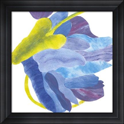 Framed Sideways Indigo III Print