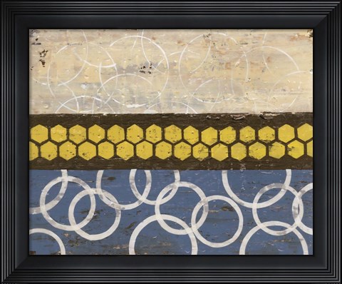 Framed Honey Comb Abstract I Print
