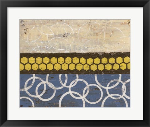 Framed Honey Comb Abstract I Print