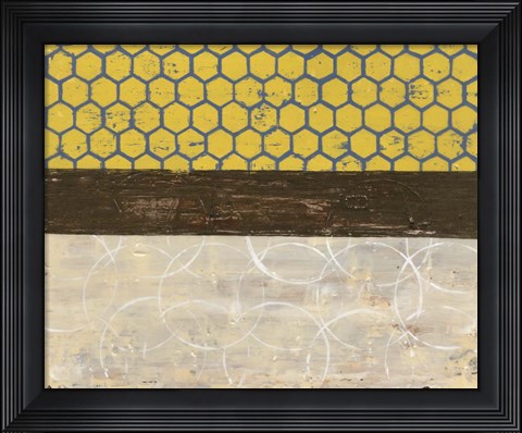 Framed Honey Comb Abstract II Print