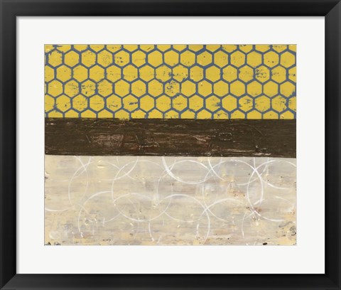 Framed Honey Comb Abstract II Print