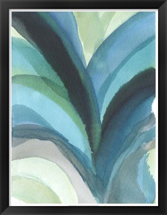 Framed Big Blue Leaf I Print
