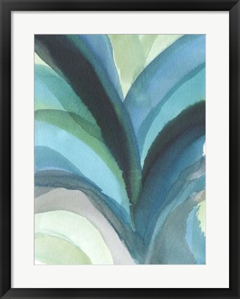 Framed Big Blue Leaf I Print