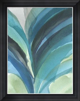 Framed Big Blue Leaf II Print