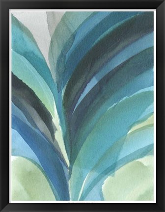 Framed Big Blue Leaf II Print