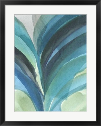Framed Big Blue Leaf II Print