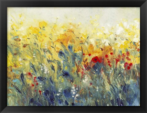 Framed Flowers Sway I Print