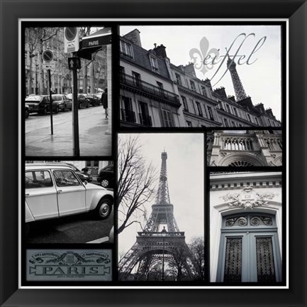 Framed Snapshots of Paris Print