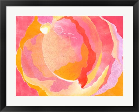Framed Cabbage Rose III Print
