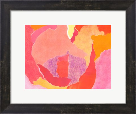 Framed Cabbage Rose IV Print