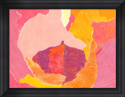 Framed Cabbage Rose VI Print