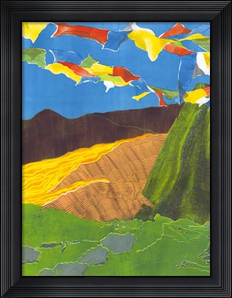 Framed Prayer Flags I Print