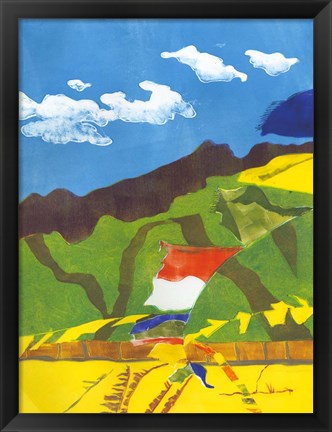 Framed Prayer Flags II Print