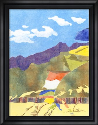 Framed Prayer Flags IV Print