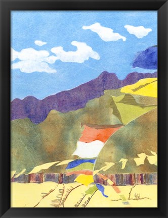 Framed Prayer Flags IV Print