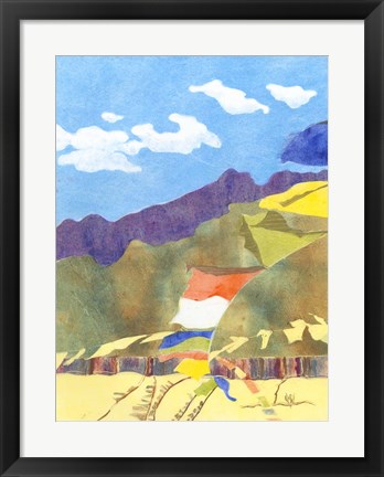 Framed Prayer Flags IV Print