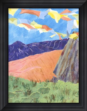 Framed Prayer Flags V Print