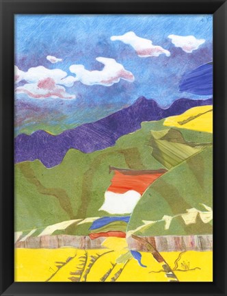 Framed Prayer Flags VI Print