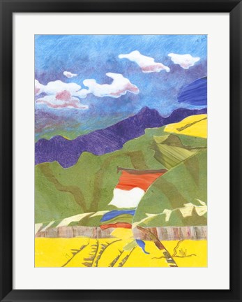 Framed Prayer Flags VI Print