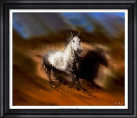 Framed Blazing Horse III Print