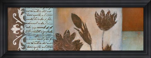 Framed Flower Filigree Panorama I Print