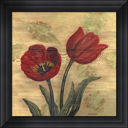 Framed Tulip on Wood Print