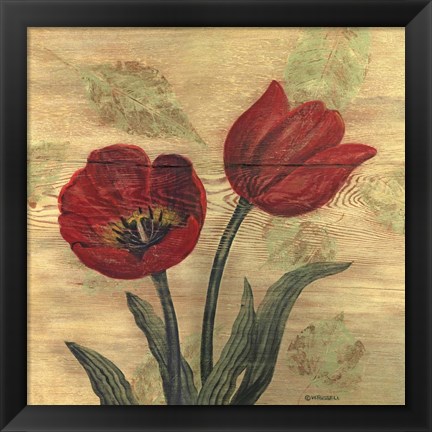 Framed Tulip on Wood Print