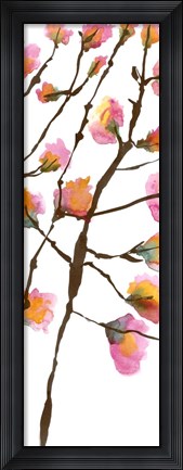 Framed Inky Blossoms II Print