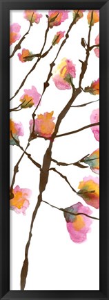 Framed Inky Blossoms II Print