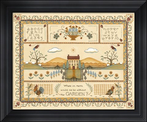 Framed Garden Sampler I Print