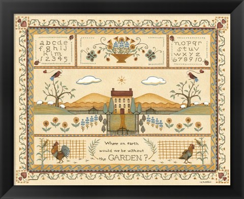 Framed Garden Sampler I Print