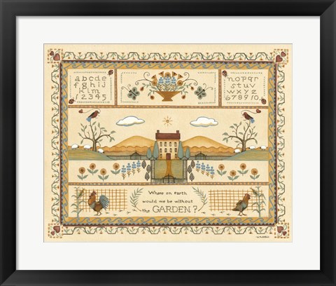 Framed Garden Sampler I Print
