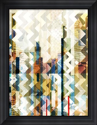 Framed Urban Chevron I Print
