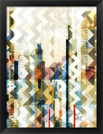 Framed Urban Chevron I Print