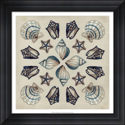 Framed Coastal Kaleidoscope I Print