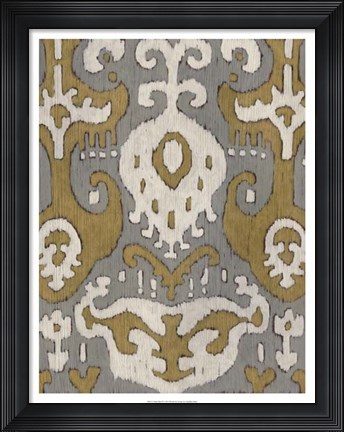 Framed Ochre Ikat II Print