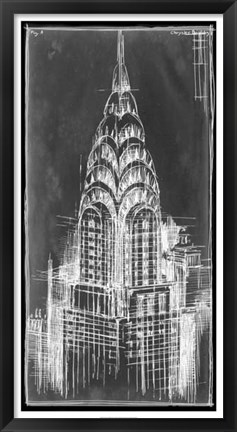 Framed Chrysler Blueprint Print