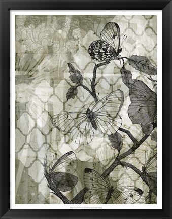 Framed Arabesque Butterflies II Print