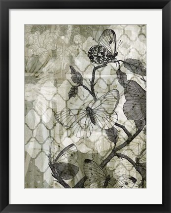 Framed Arabesque Butterflies II Print