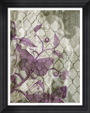Framed Arabesque Butterflies III Print