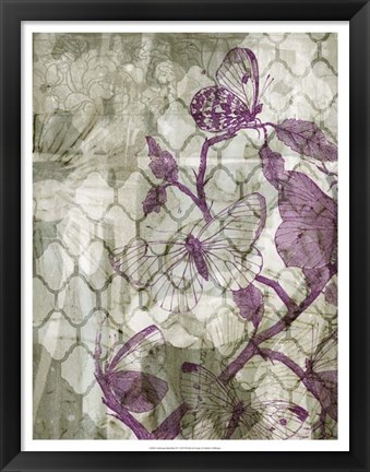 Framed Arabesque Butterflies IV Print