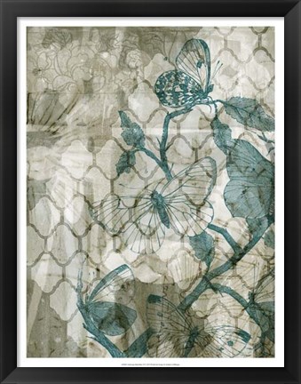 Framed Arabesque Butterflies VI Print