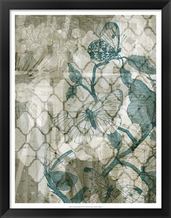 Framed Arabesque Butterflies VI Print