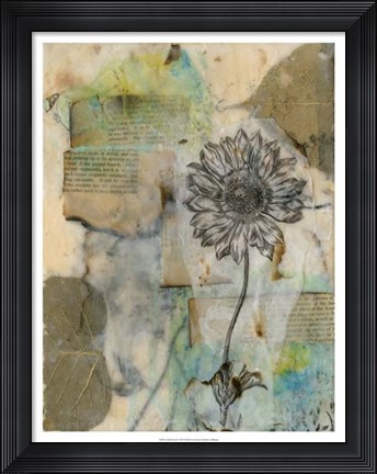 Framed Vellum Floral I Print