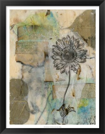 Framed Vellum Floral I Print