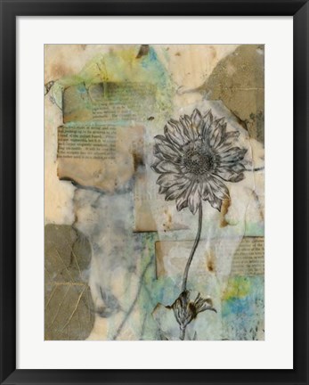 Framed Vellum Floral I Print