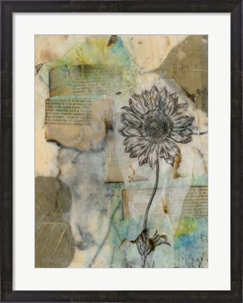 Framed Vellum Floral I Print