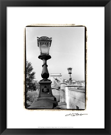 Framed Chain Bridge over the Danube River Print