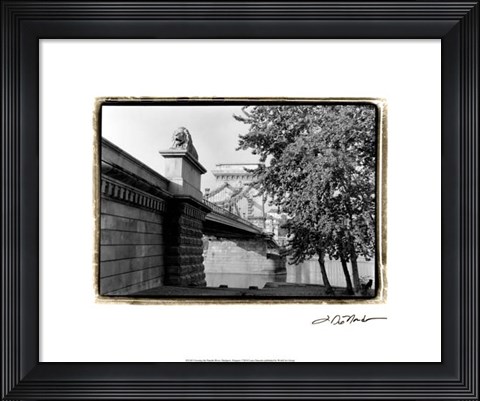 Framed Crossing the Danube River Print
